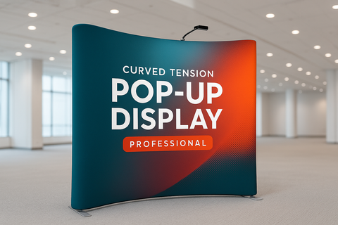 Curved Tension Pop-Up Display