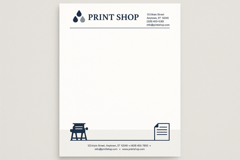 letterhead from a print shop