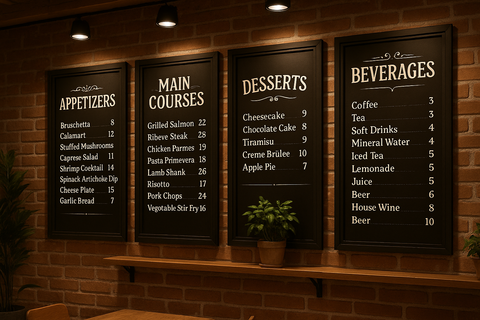 Restaurant Menu Boards