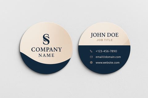 Round business card