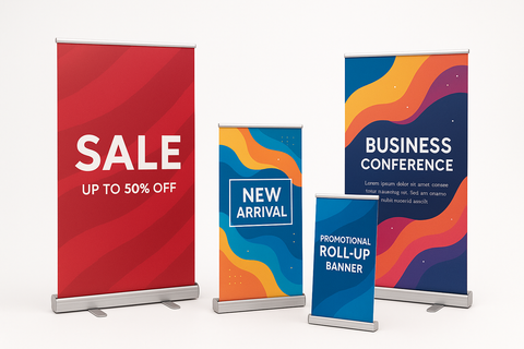 Tabletop Banners with a whitebackground