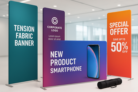 Tension fabric banners