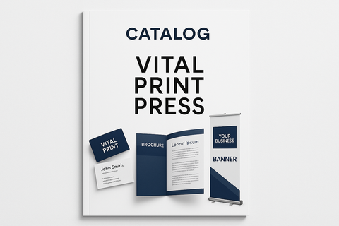 Catalog as a handout for tradeshows with a white background