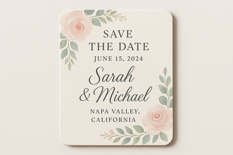 don't make it with the outer rim, and do an actual save the date not generic stock