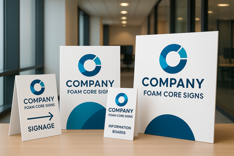 Foam Core Signs branded by a real company