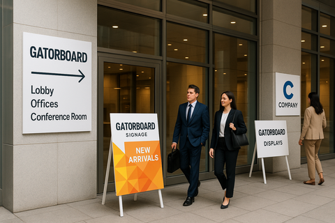 Gatorboard Signs in use by a real company