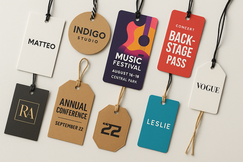 Hang Tags (branded by a real company or event/concert)
