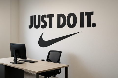 make it more clear its wall decal, show it in use