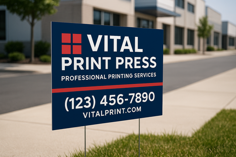 Professional Yard Sign from a local print shop for a real use case