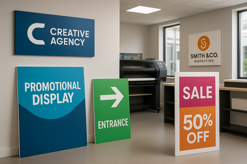 PVC Signs branded by a local print shop