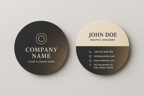 Round business card