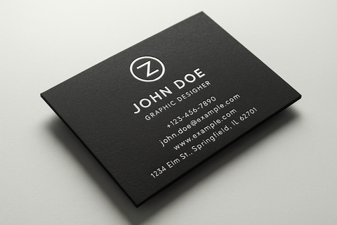 Soft touch business card