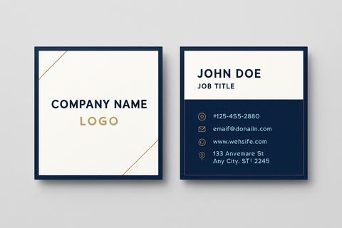 square business card
