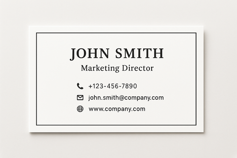 standard business card